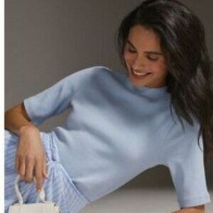 Anthropologie Maeve Mock Neck Top